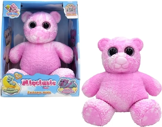 EPEE Mékoušek ours blanc-rose 28 cm