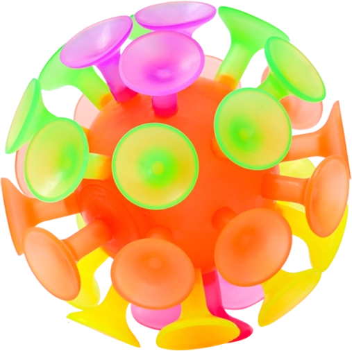 Balle Sporto avec ventouses et lumière 10 cm