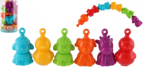 animaux de la ferme à relier en chaîne, 12 pcs en boîte (12m+)