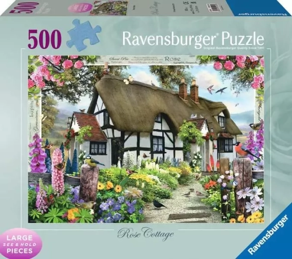 Puzzle Ravensburger Chaumière aux roses 500 pièces