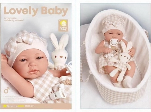 Poupée bébé de 38 cm avec porte-bébé