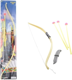 Set indien avec arc, 3 flèches à ventouse et couteau pour enfant