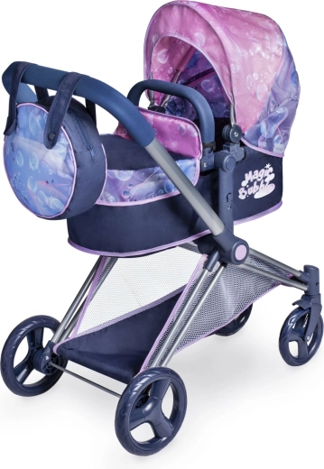 Poussette pliable pour poupées 3 en 1 avec sac MAGIC BUBBLE 73 cm