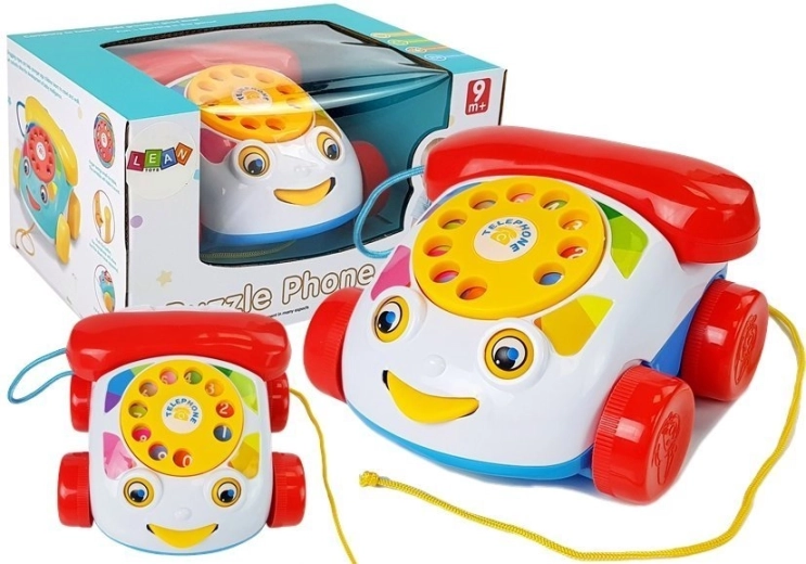 Téléphone à tirer pour enfants avec combiné à piles
