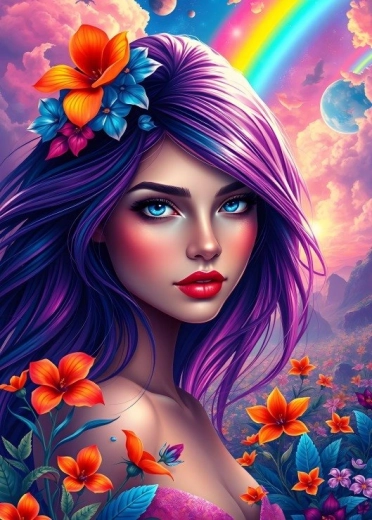 Puzzle Fille Arc-en-ciel 500 pièces par Alipson