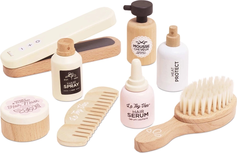 Le Toy Van – set de coiffure en bois (lissage des cheveux) pour enfants