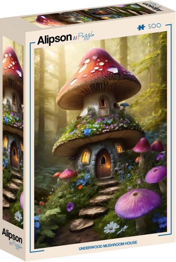 Puzzle Alipson Maison champignon dans la forêt – 500 pièces