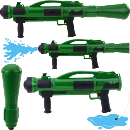 Pistolet à eau Bazooka avec pompe, 73 cm, vert