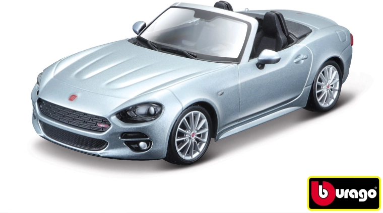 Bburago 1:24 Fiat 124 Spider Argent Métallisé
