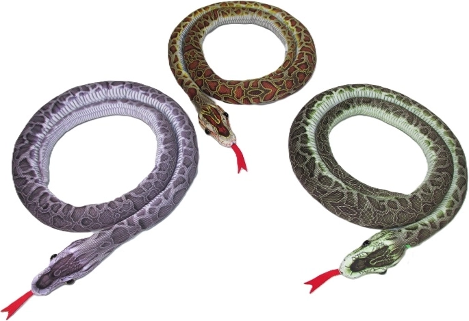Serpent en peluche 192 cm (assortiment de couleurs)