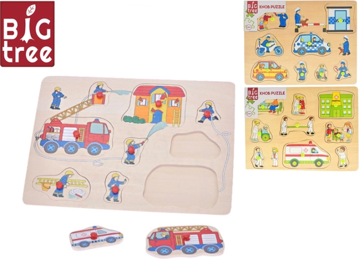 Puzzle à encastrer en bois services de secours 30 × 22,5 cm, 12m+