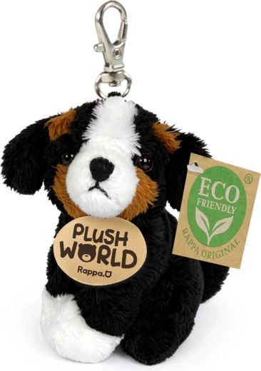 Porte-clés en peluche chien de montagne bernois 9 cm Eco-Friendly Plush World