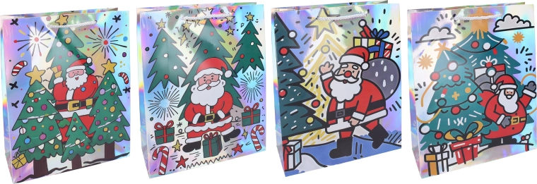 Sac cadeau de Noël L - 1 pièce