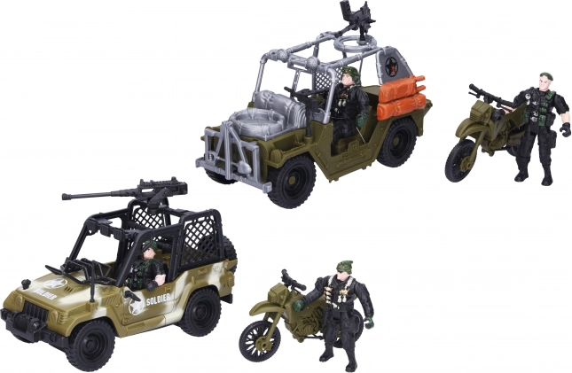 Ensemble de soldats avec véhicule 21 cm