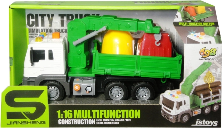 Camion-benne avec lumières et sons