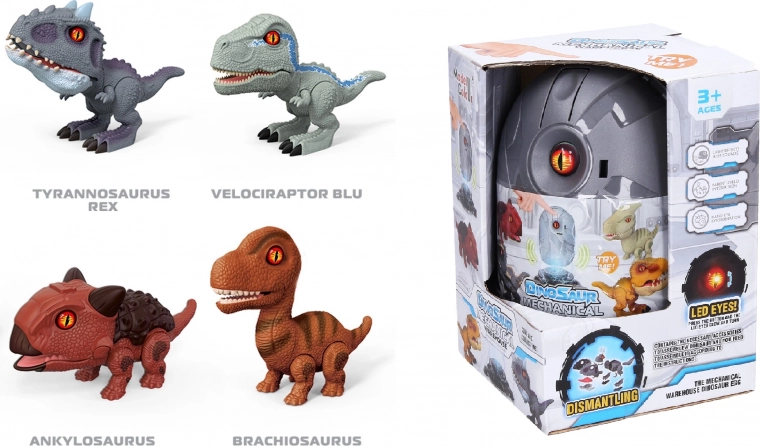 Dinosaure dans un œuf avec effets lumineux et sonores – kit de construction