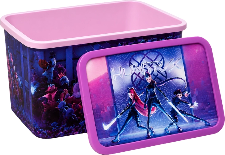 Boîte de rangement K-Pop Demon Hunters Huntrix avec couvercle à clips 13 l
