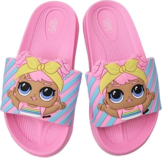 Chaussons pour enfants LOL Surprise! roses avec motif 3D