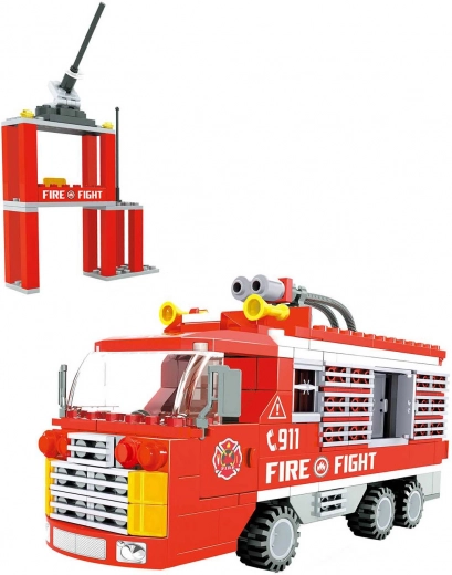 Jeu de construction compatible BLOXO pompiers – caserne 278 pièces