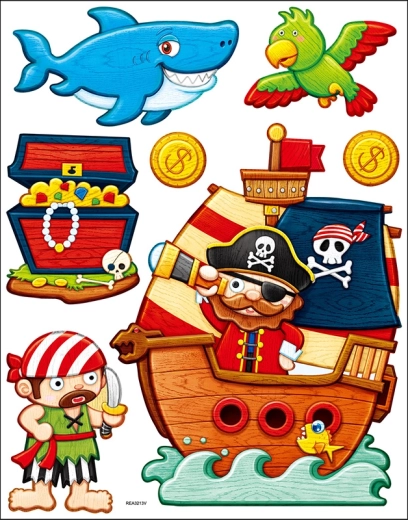 Autocollants décoratifs muraux pirates