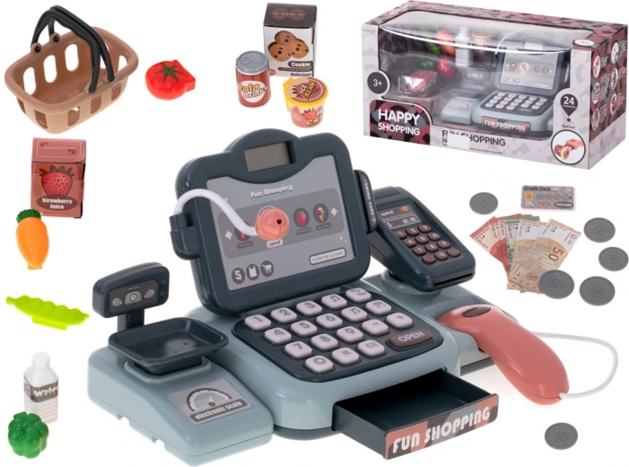 Caisse enregistreuse interactive pour enfants avec accessoires