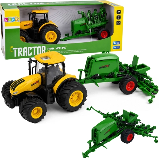 Tracteur avec semoir, lumières et sons 1:24