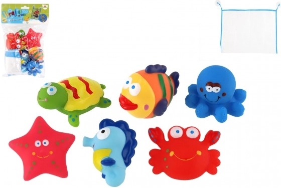 Animaux en caoutchouc pour le bain avec filet