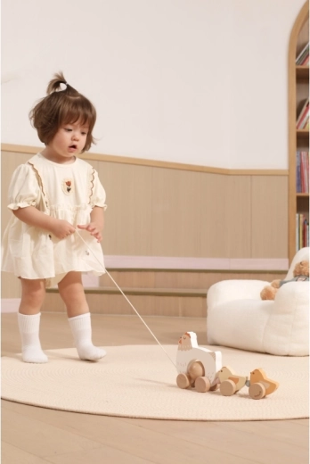 Poussins qui se balancent et motivent à marcher