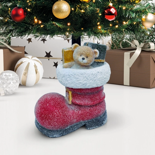 Support pour sapin de Noël en forme de botte de Père Noël