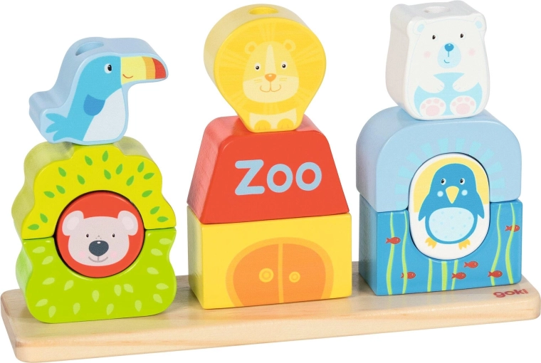 Jeu d’empilage zoo - 1 pièce