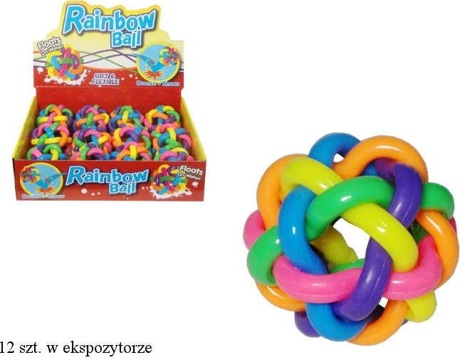 Balle en caoutchouc colorée tressée, flottante