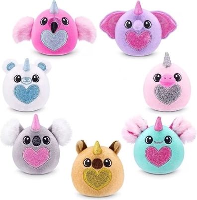 Peluches de collection toutes douces avec cœur pailleté