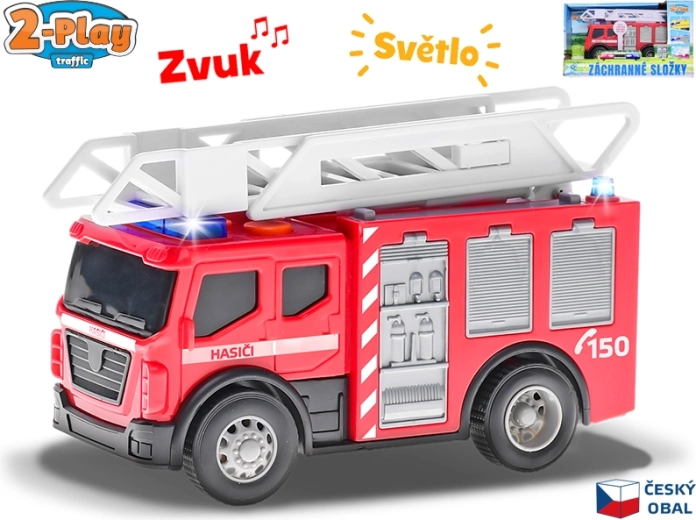 2-Play pompiers – véhicule de secours avec lumières et sons 14 cm
