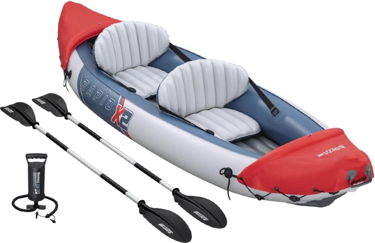 Tout inclus : 2 pagaies et une pompe manuelle