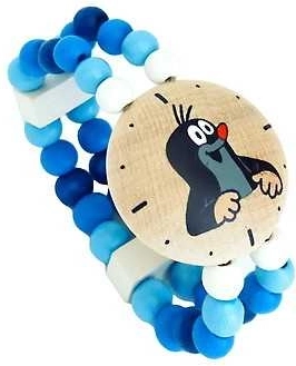Montre en bois pour filles avec Le Petit Taupe bleue