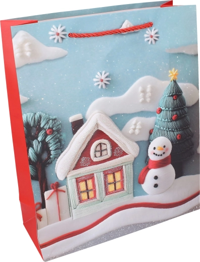 Motif hivernal en relief