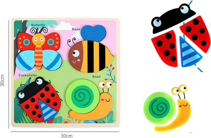 Puzzle en bois – amis insectes