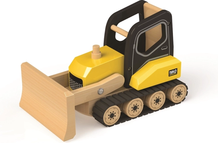 Bulldozer en bois Tidlo pour enfants
