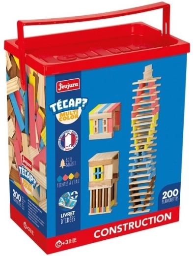 Jeu de construction en bois Jeujura Técap Multicolor 200 pièces