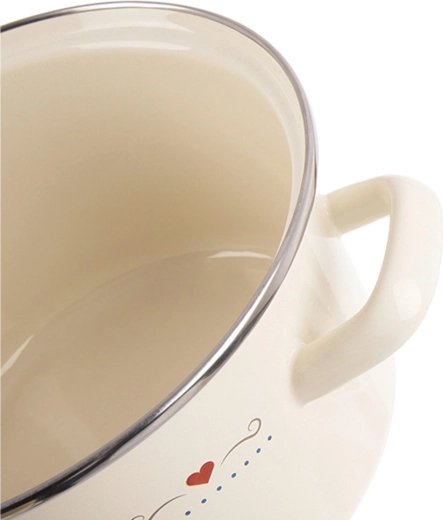 Émail résistant et bord en inox