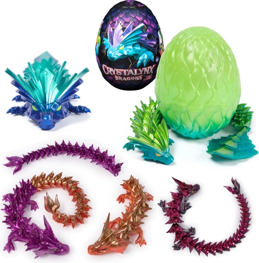 Crystalynx dragon articulé dans un œuf - 1 pièce
