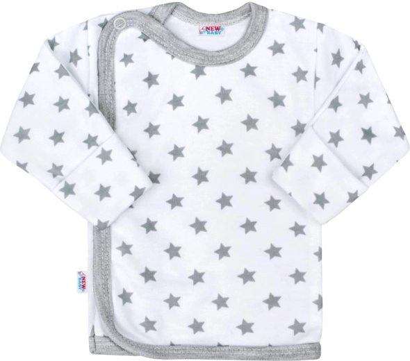Chemise pour bébé New Baby Classic II grise avec étoiles