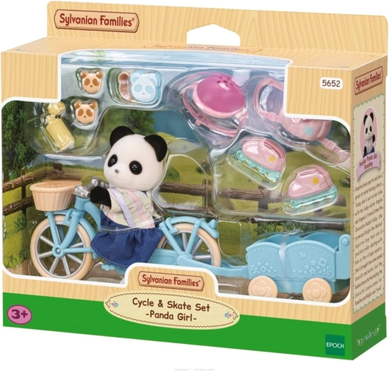 Sylvanian Families balade à vélo avec la panda Rosalina