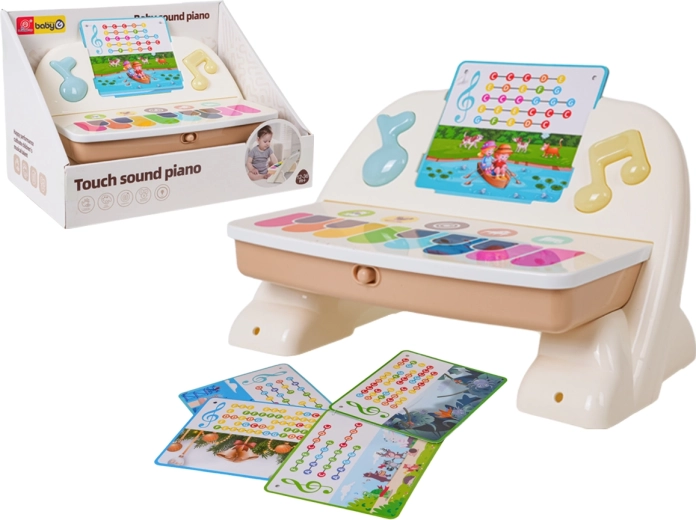 Piano tactile coloré avec support