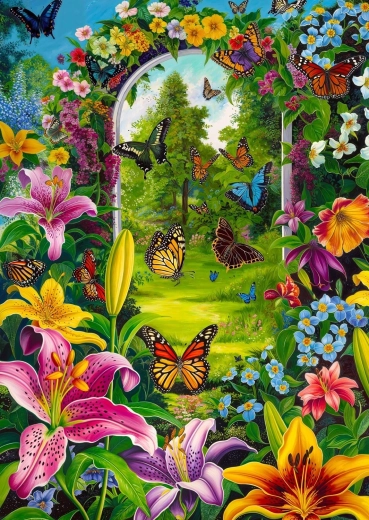 Puzzle ENJOY Passage de jardin 1000 pièces