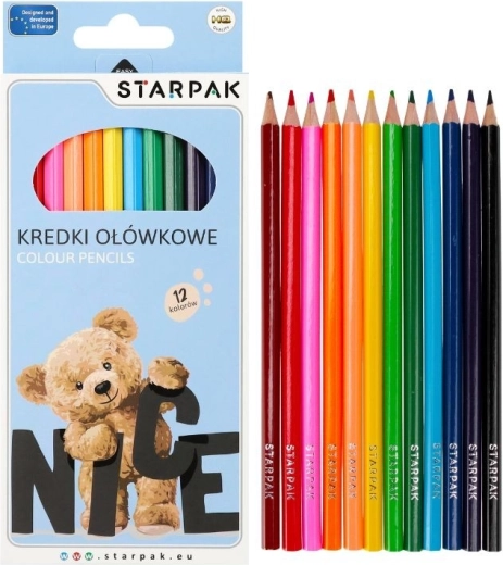 Crayons de couleur Ourson triangulaires – 12 couleurs