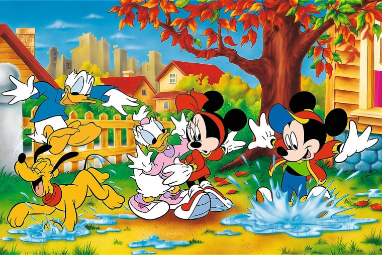 Puzzle Jouer dans les flaques 160 pièces