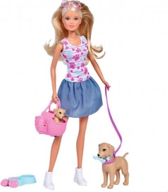 Poupée Steffi Love - Promenade avec chiots