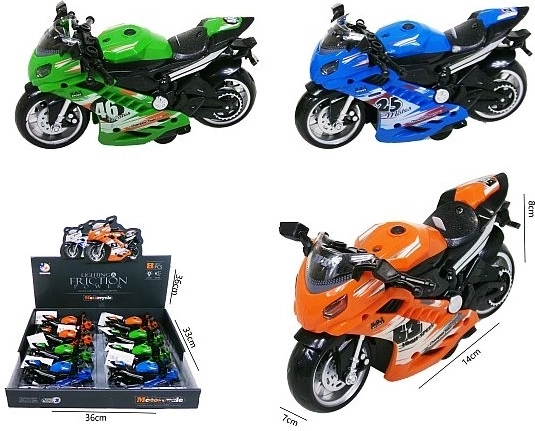 Moto sportive 14 cm avec effets lumineux et sonores
