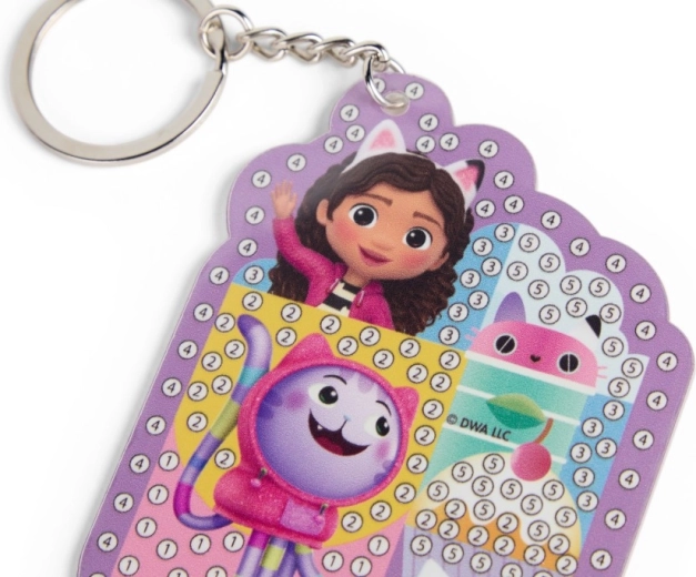 Porte-clés scintillant à motif MAISON MAGIQUE DE GABBY